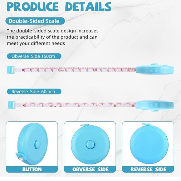 Tape Measure 60 Inch Retractable Measuring Tape for Body and more - Picture 2 of 6